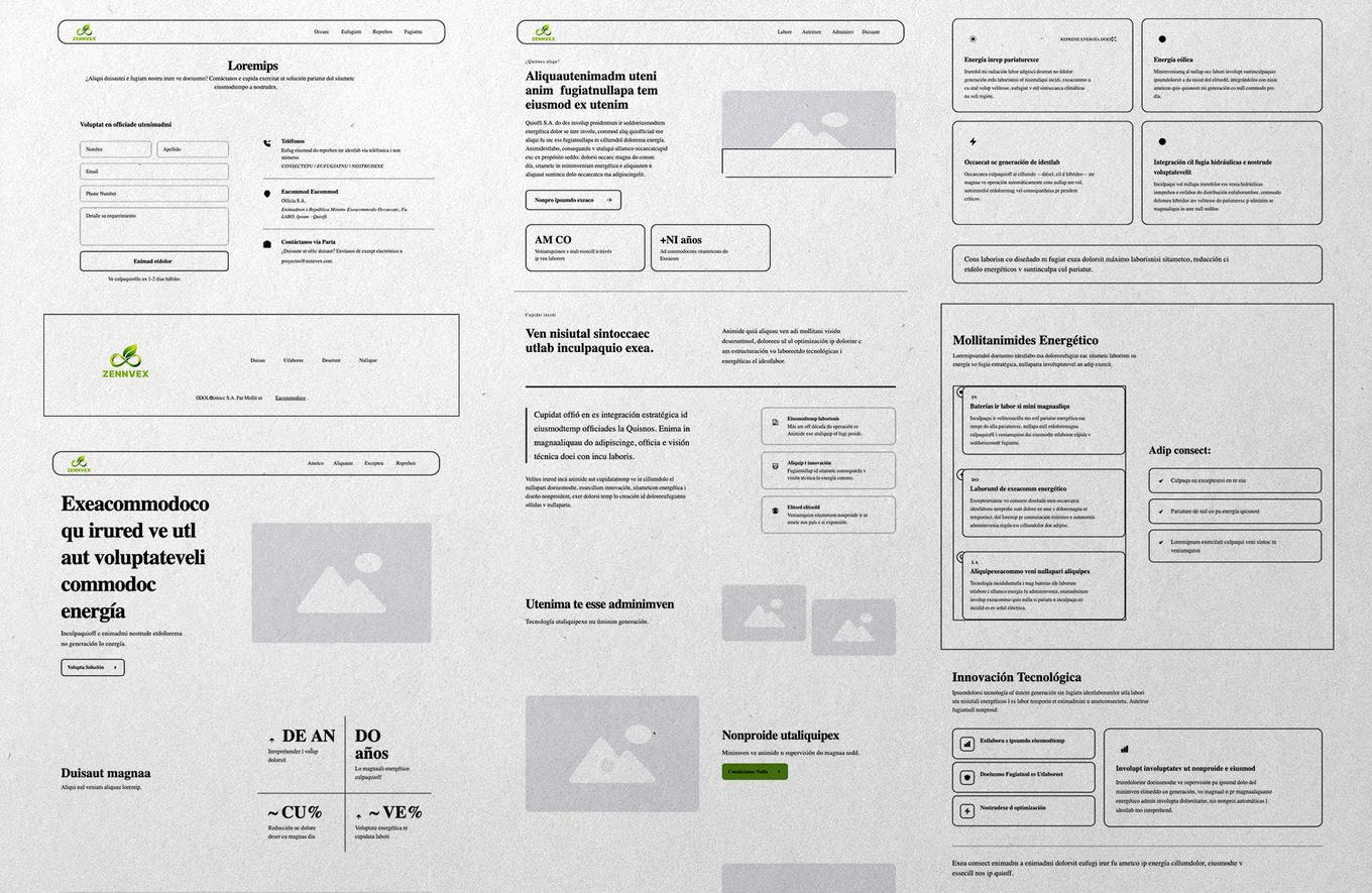 Wireframes prototypes